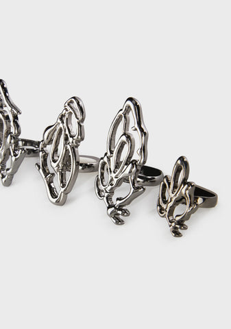 Echo Abstract Nail Rings