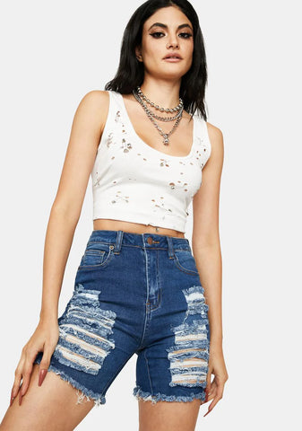 Look To The Sun Denim Shorts