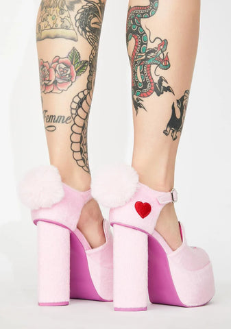 Ball Of Fluff Platform Shoes