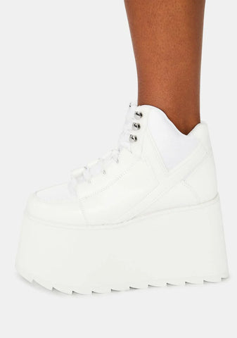 White Qozmo 2 Platform Sneakers
