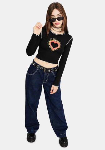 String The Lights Flame Heart Tee