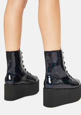 Patent Kaos Mid Platform Boots