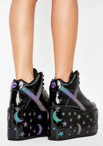 Reflective Stars Qozmo Platform Sneakers