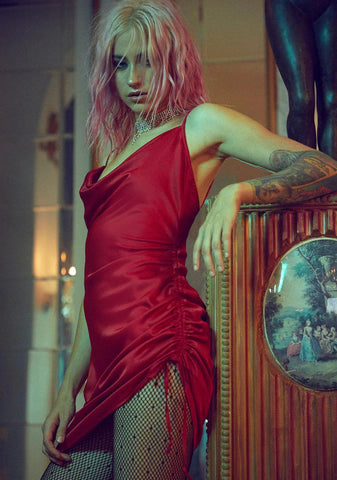 Bleeding Hearts Satin Dress