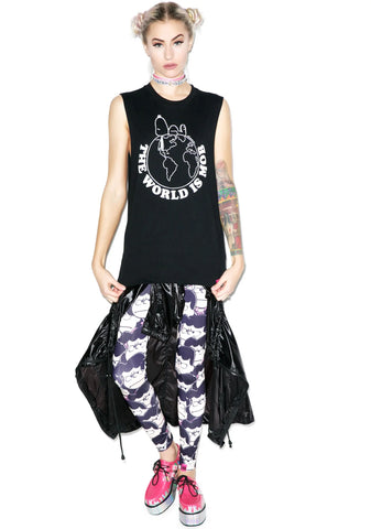 The World Is Mob Muscle Tee - Black