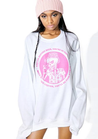 Liquor B4 Beer Crewneck