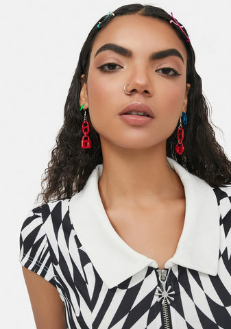 Cherry Secure The Sass Locket Earrings