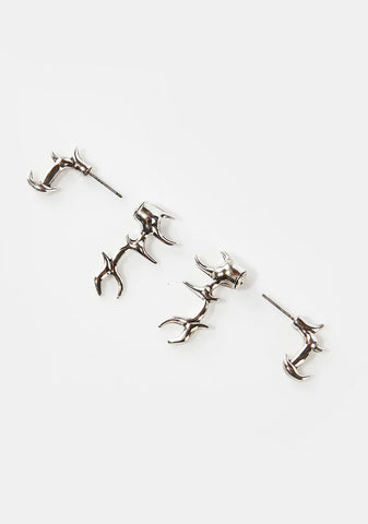 Compression Spiked Earrings