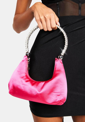 Pink Honey Satin Handbag