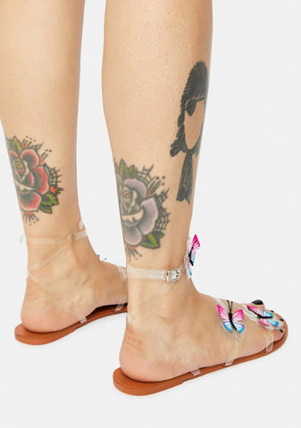 Sienna Butterfly Queen Clear Sandals