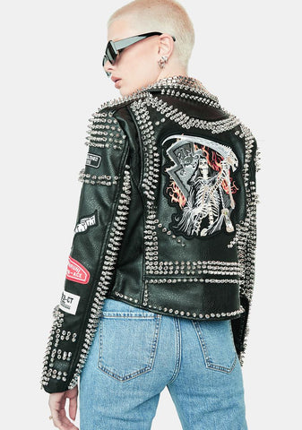 ACDC Studded Moto Jacket