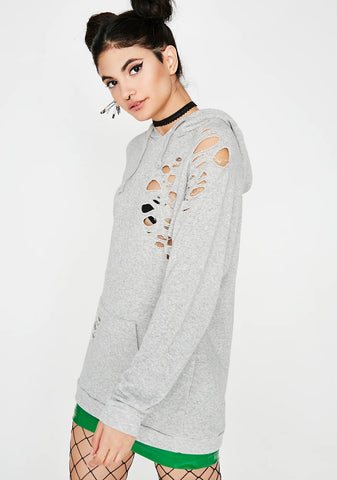 Rough Daze Distressed Hoodie