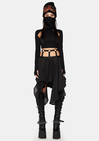 Modulation Caged Handkerchief Skirt