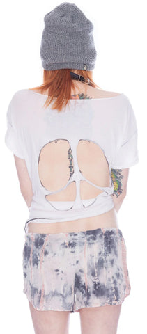 Tie Dye Silk Mini Shorts