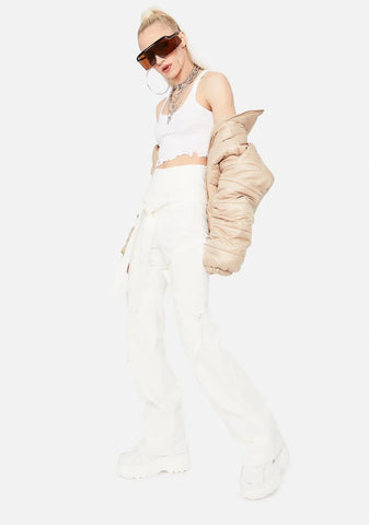 Come Correct Strappy Flare Pants