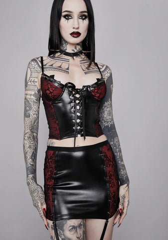 Steel Hearts Mini Skirt