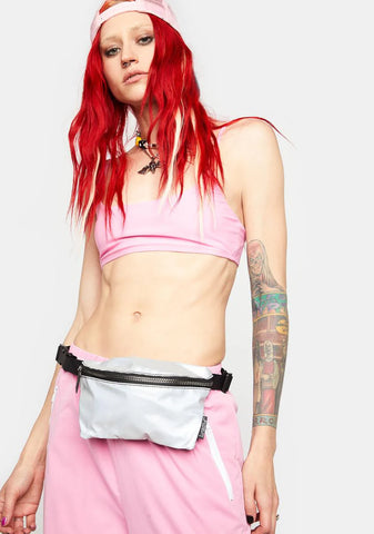 Silver Reflective Fanny Pack