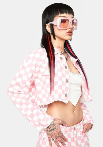 Up For A Challenge Checkered Jacket