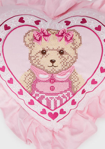 Bear-y In Love Throw Pillow