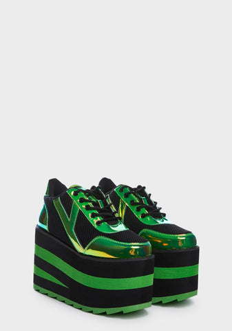 Green Karazii Platform Sneakers