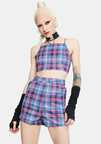 Back 2 School Baddie Plaid Shorts