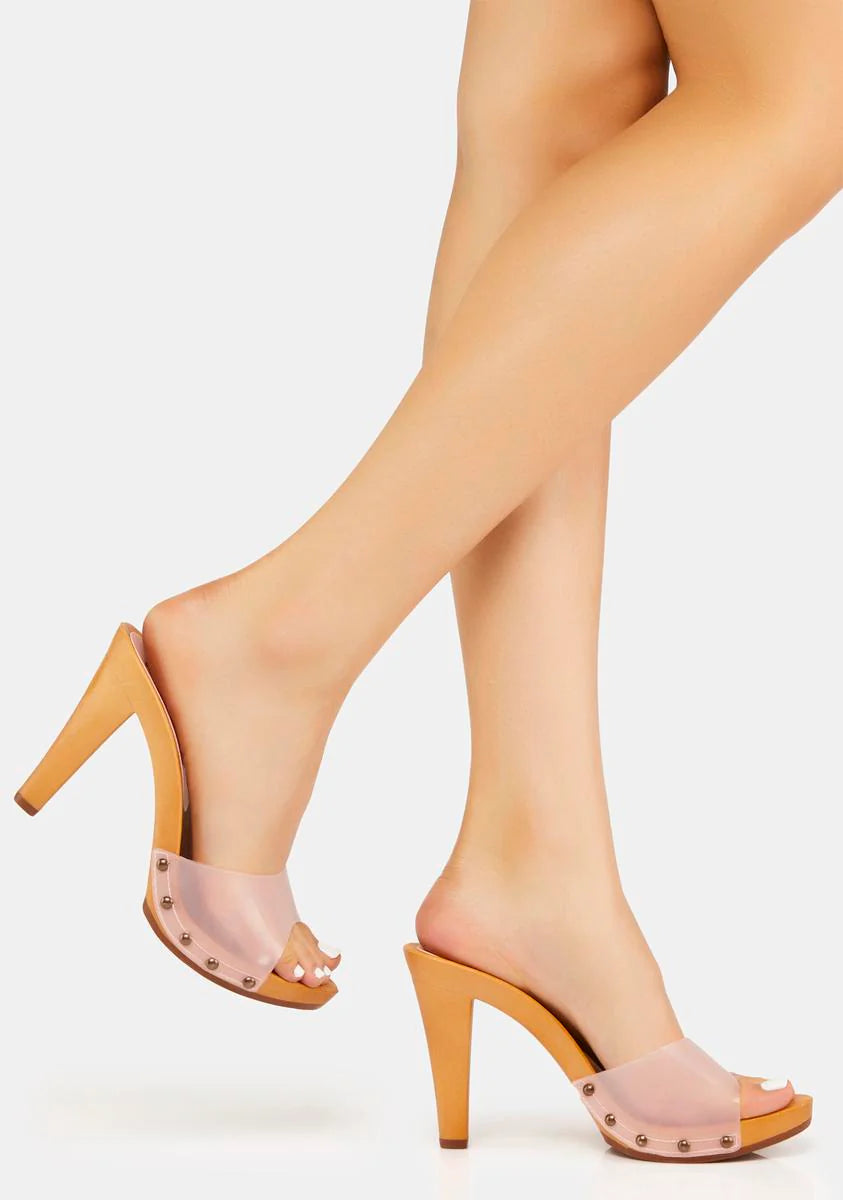 Paxe Pink Vinyl Heels