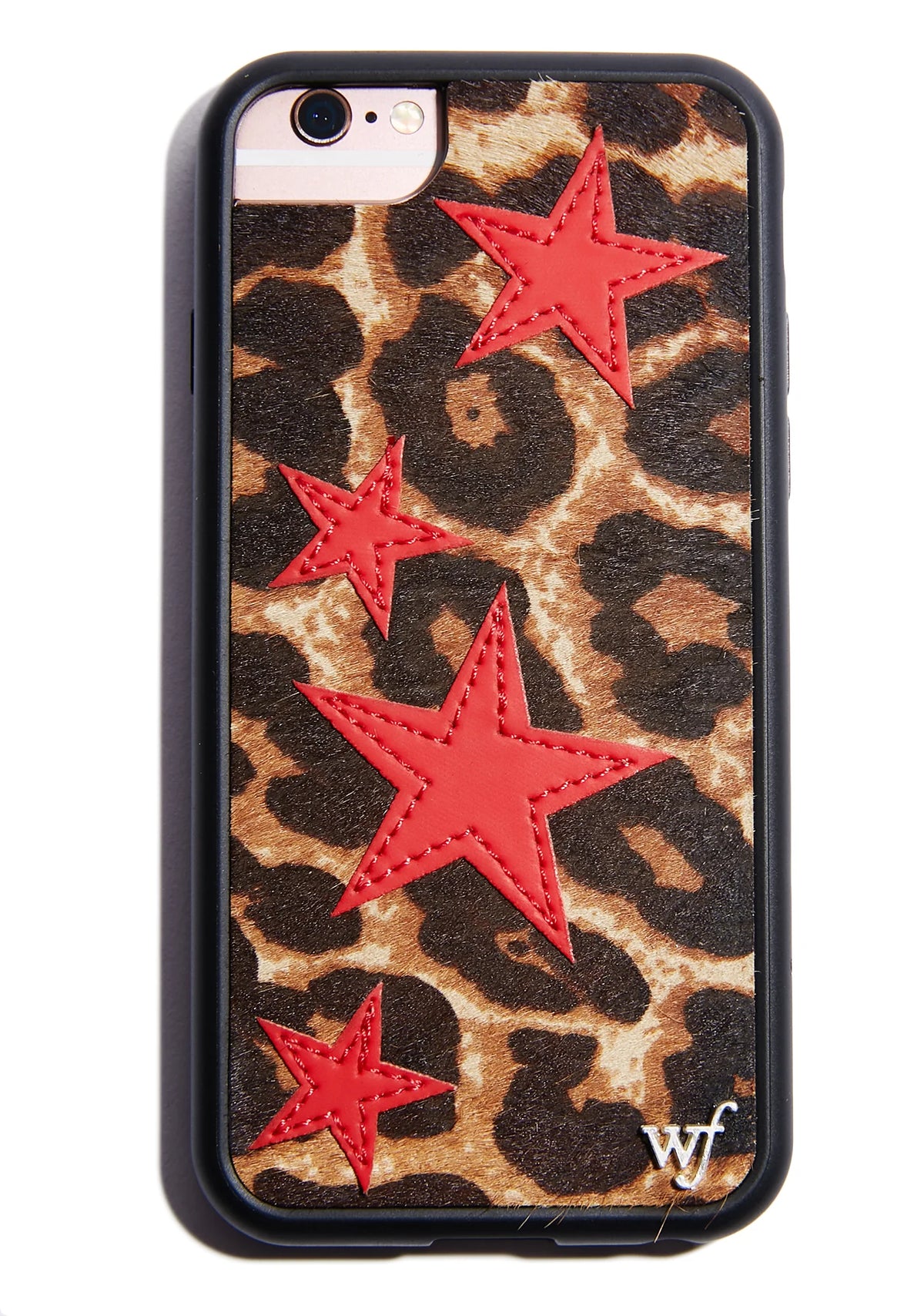 Leopard Red Stars iPhone Case