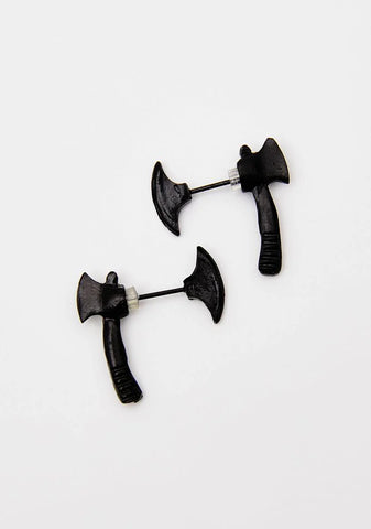 On The Chopping Block Axe Earrings