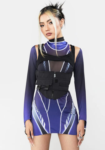 Corset Dress With Detachable Sleeves