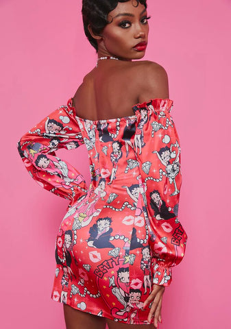 Lover Catch A Kitten Satin Dress