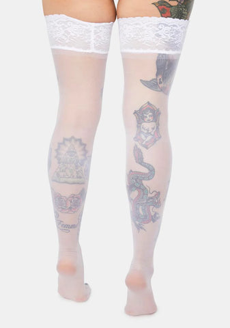 Angel Made For Me Thigh High Lace Tights