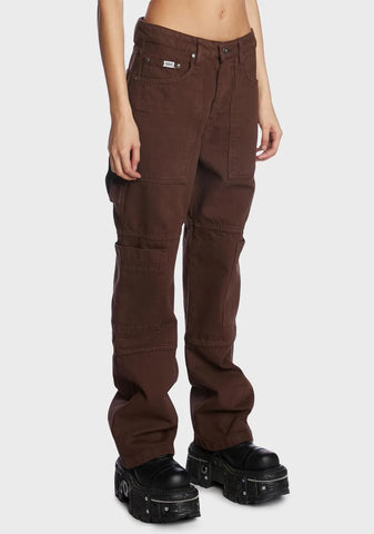 Brown Combat Jeans