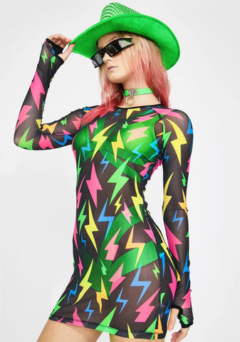 Stereo Shock Mesh Dress