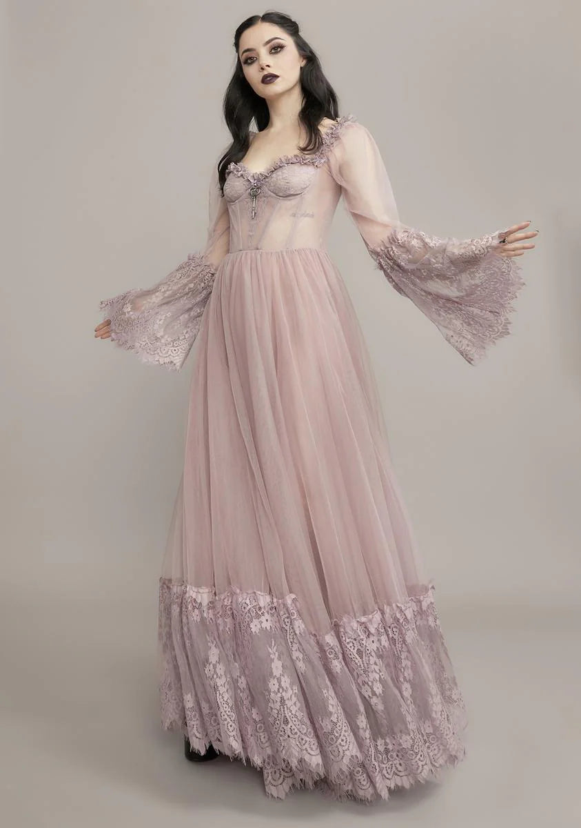 Lady Dance With Death Maxi Dress