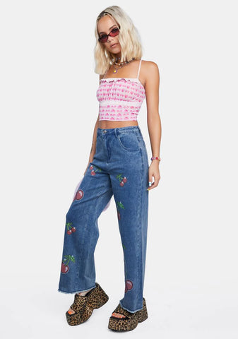 Hot Slot Wide Leg Jeans