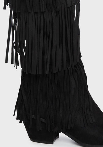 Ride The Beat Fringe Cowboy Boots