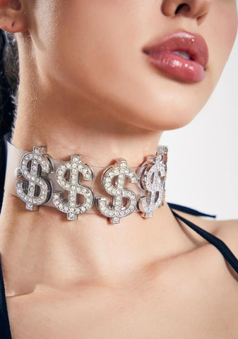 Expensive Taste Rhinestone Choker