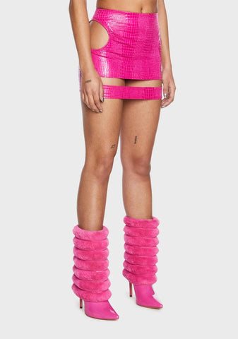 Socialite Behavior Cut-Out Mini Skirt