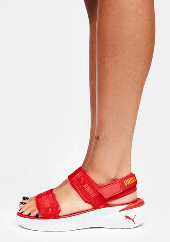 Red Sportie Sandals