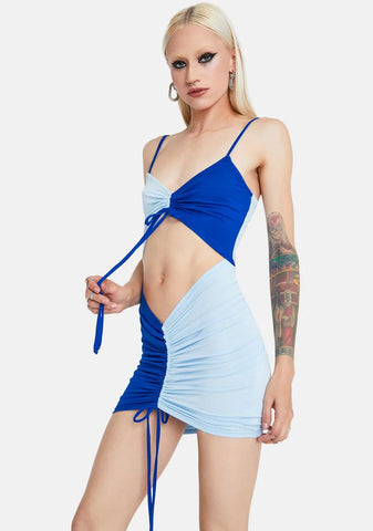 Clearly Beauty Color Block Mini Dress