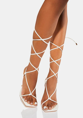 Bliss I'm Every Woman Lace Up Heels