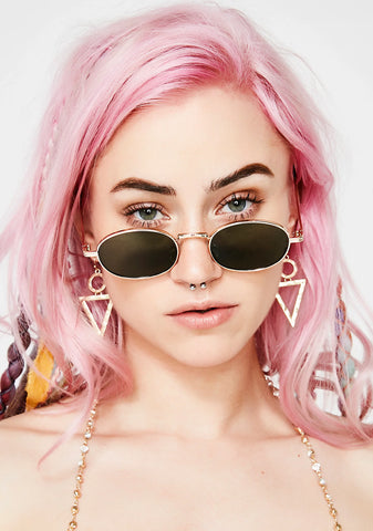 High Boy Bye Oval Sunglasses