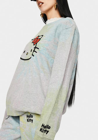 Hello Kitty Tie Dye Sweatshirt