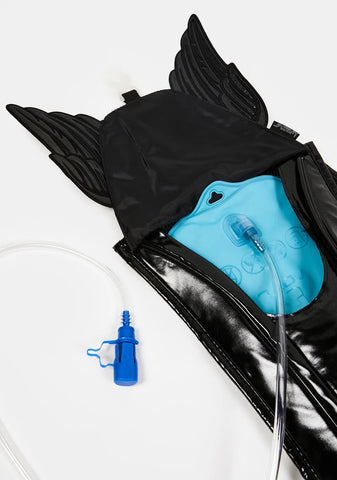 Metallic Black Angel Wings Hydro Pack