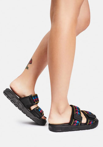 Black Fuchsia 222 Banda Aster Logo Slides