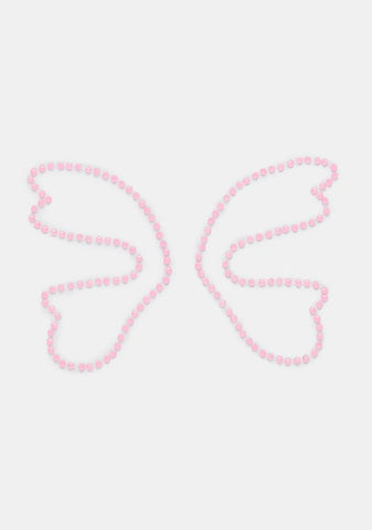 Pink Butterfly Rhinestone Face Gems