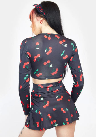 Sweet Serenity Cherry Skirt Set