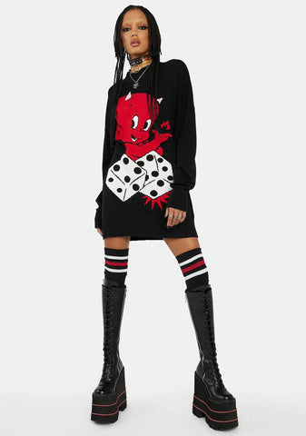 Unlucky Gamble Oversized Sweater