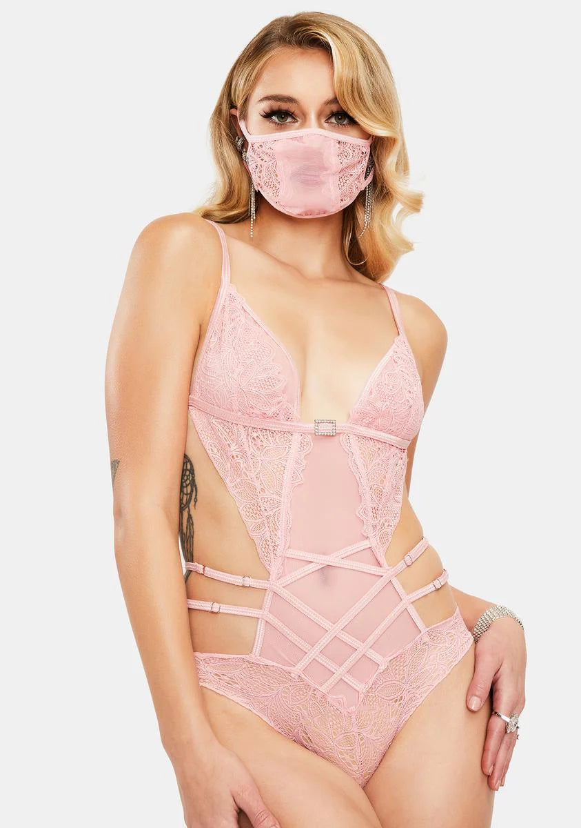 Early Riser Lace Teddy Set