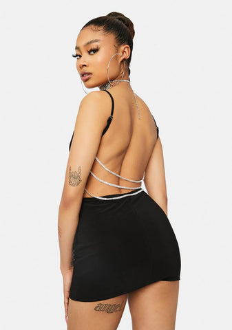 Next Drink Rhinestones Mini Dress